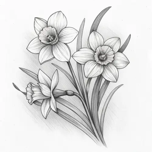 Elegant Black & White Flower Tattoo Designs