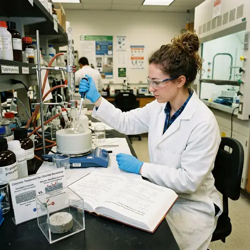 Caucasian Woman Researcher Producing Titanium-Based Organic Polymers