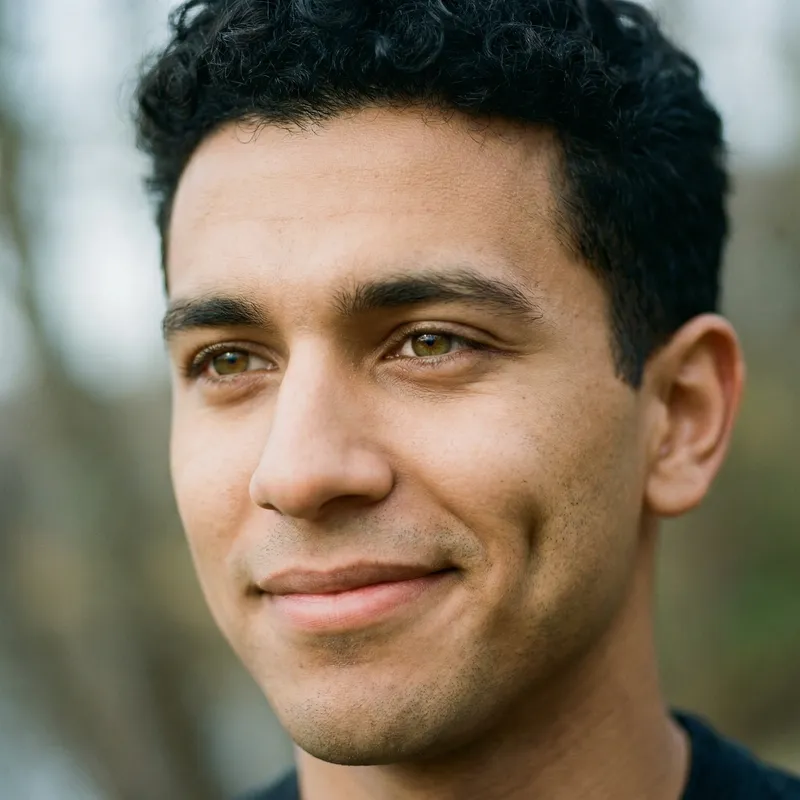 Portrait of Young Man with Hazel Eyes Portrait of Young Man with Hazel Eyes
