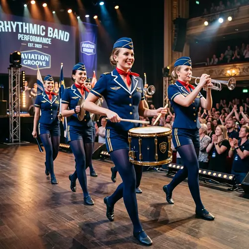 Rhythmic Band Uniforms Inspired by Flight Attendants