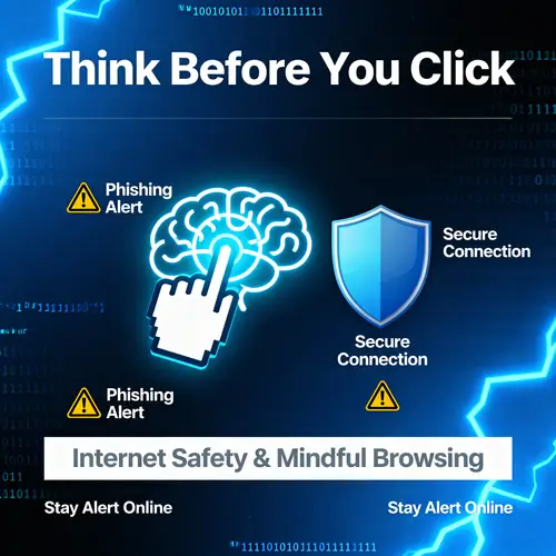 Think Before You Click - Internet Safety Poster
