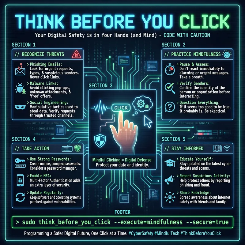 Think Before You Click - Internet Safety Poster