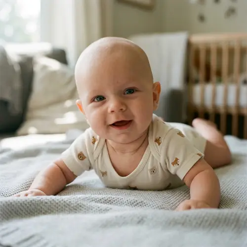 Bald Infant: Adorable Baby Image