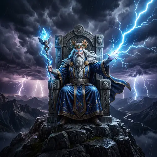 Wisdom God with Thunder and Lightning