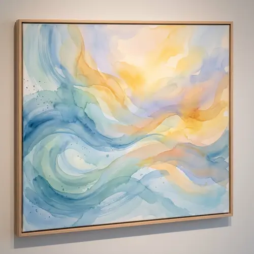 Abstract Relaxation | Tranquil Waves & Warm Sun | Serene Concept