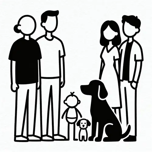 Stick Figure Family Drawing: Parents & Adult Children