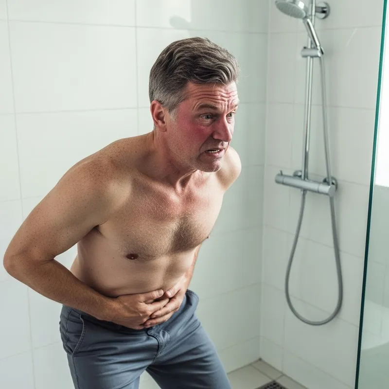 Humorous Struggles: Guy Pooping with Difficulties