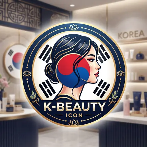 K-Beauty Icon with Korean Flag Design