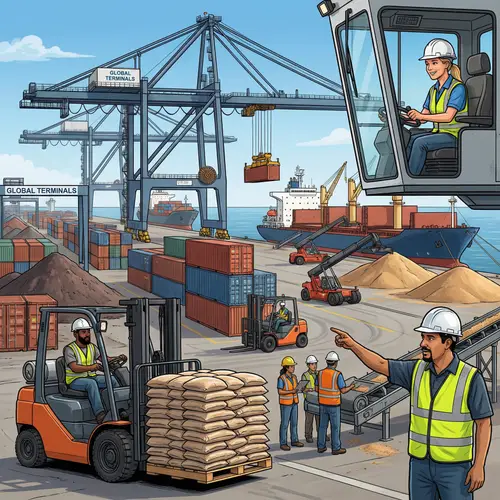 Bulk Ports Terminal Process: Cargo Loading & Unloading Stages