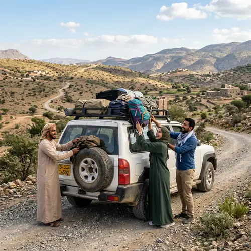 Arab Individuals Countryside Trip
