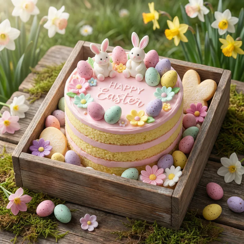 Whimsical Easter Bento Cake for Celebration
