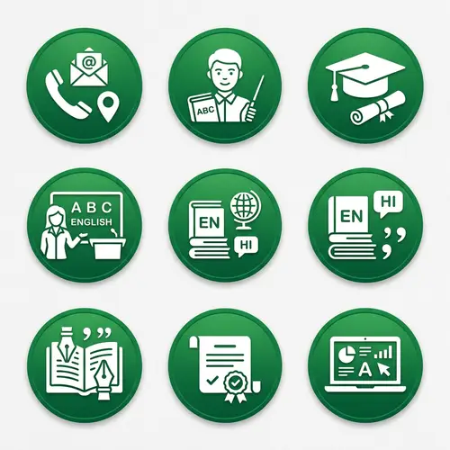 Professional Icons for English Teacher CV