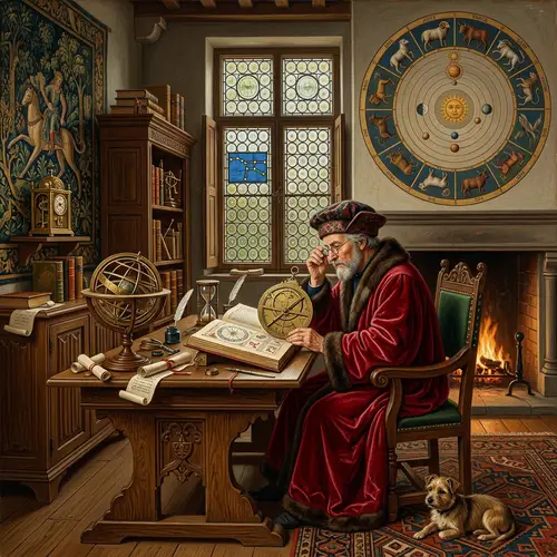 Northern Renaissance Astrology Art: Jan van Eyck Style