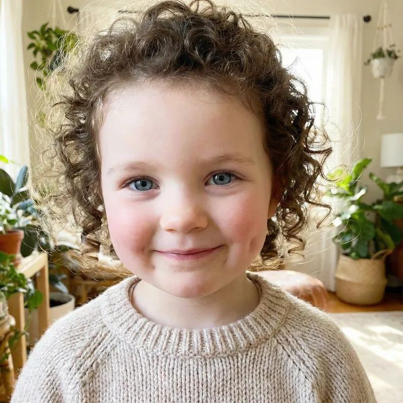 Chubby Cheeks, Dimple Chin, Rosy Lips - Fair Blue-Eyed Girl