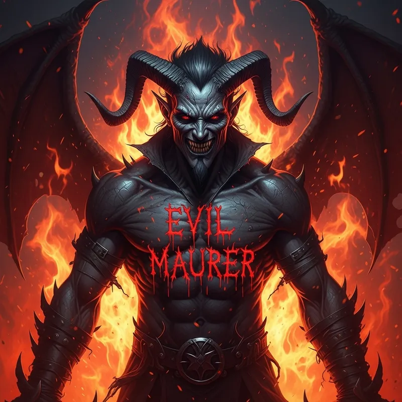 Evil Mason: Devil and Flames Artwork