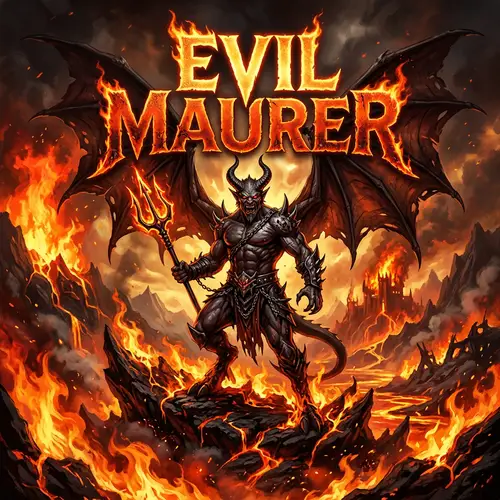 Evil Mason: Devil and Flames Artwork