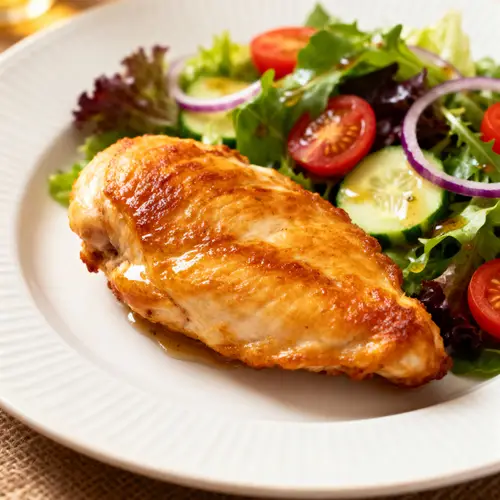 Delicious Chicken Filet with Fresh Salad