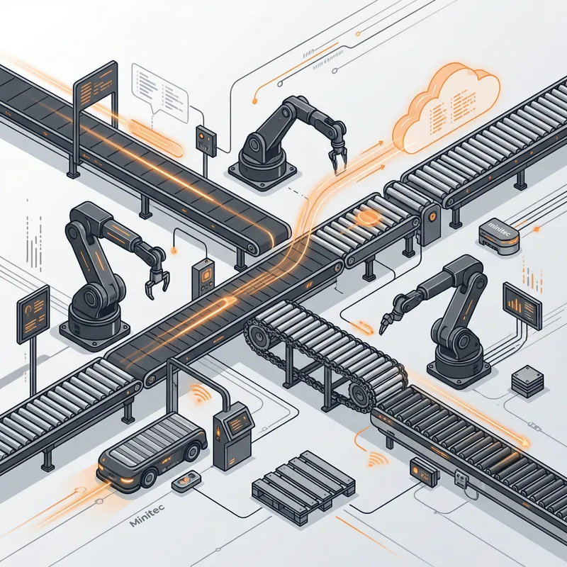 Advanced Industrial Automation System Illustration