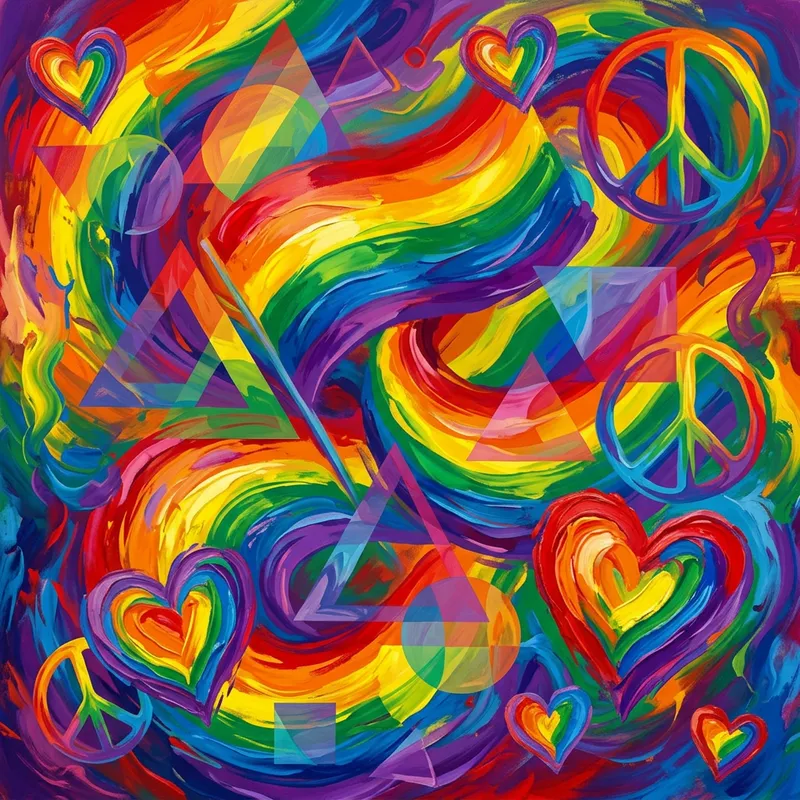 Rainbow LGBTQ Pride Abstract Art | Unity & Diversity Rainbow LGBTQ Pride Abstract Art | Unity & Diversity