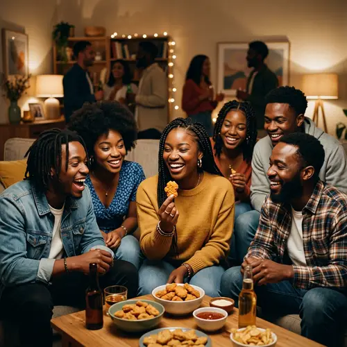 Happy Gathering with a Crispy Chicken Nugget