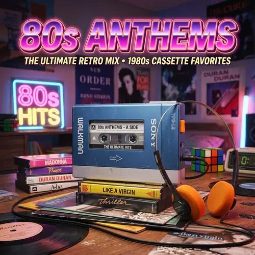 80s Playlist Cover Featuring Sony TPS-L2 Walkman
