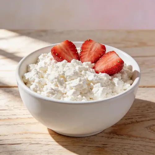 Delicious Cottage Cheese with Strawberries