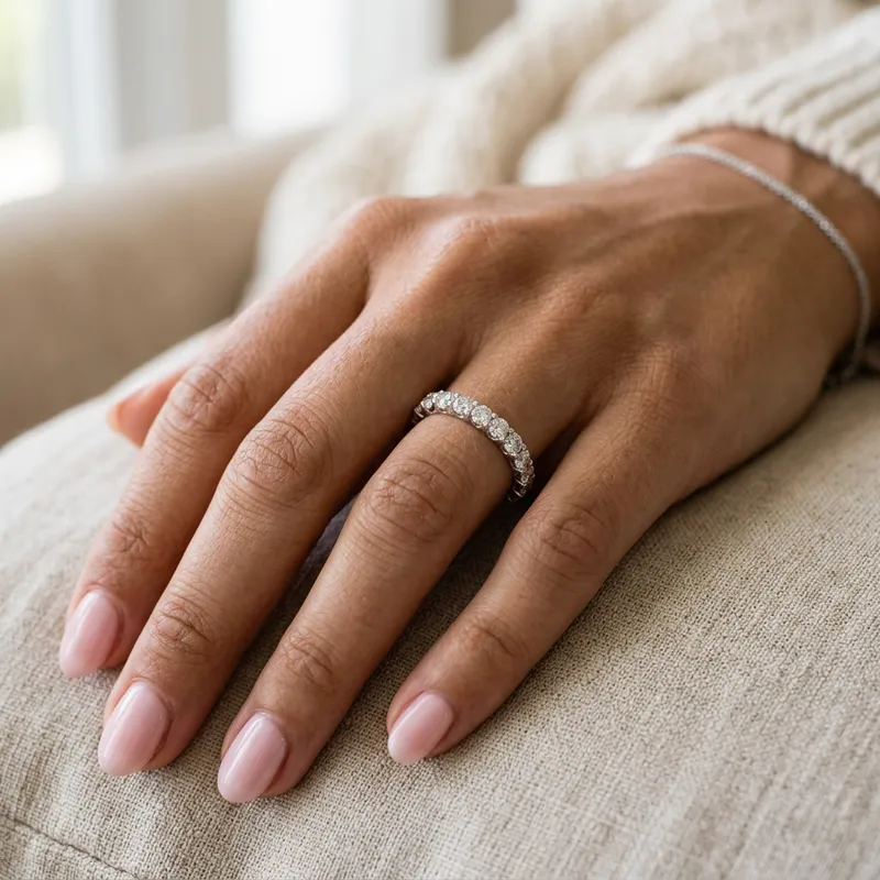 Elegant Round Cut Diamond Eternity Ring