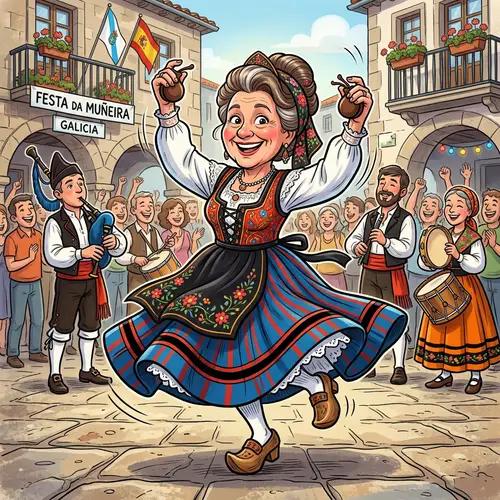 Vibrant Muñeira Caricaturas for Every Occasion