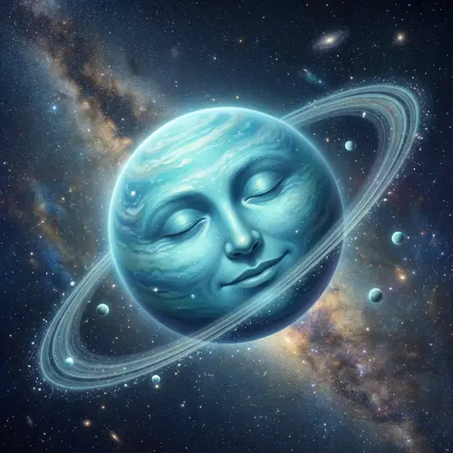 Surreal Uranus with an Anthropomorphic Face