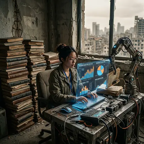 Futuristic Accounting Technology in Post-Apocalyptic Setting