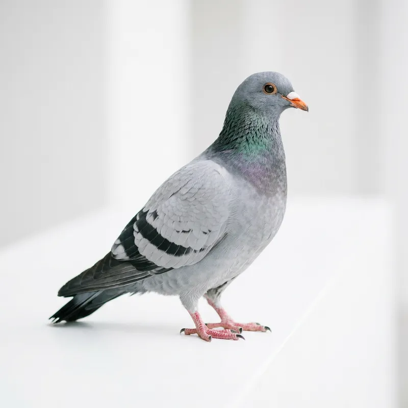 Beautiful Grey Pigeon with Unique Features