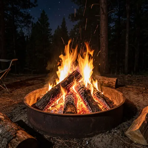 Intense Blazing Fire | Campsite Scene