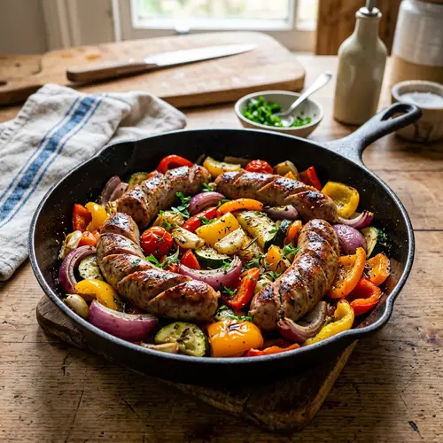 Delicious Salchichas con Verduras Recipe