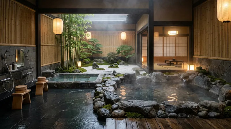 Ultra-Luxurious Japanese Onsen Hot Spring Interior