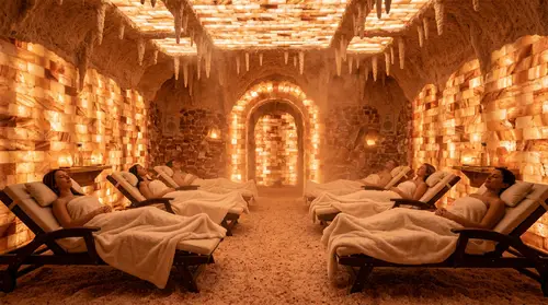 Ultra-Luxurious Himalayan Salt Cave Therapy Room