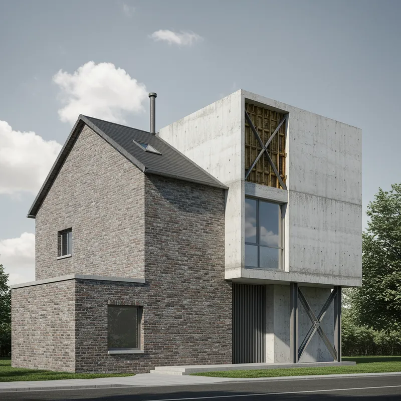 Modern Three-Story Flat Roof House Design