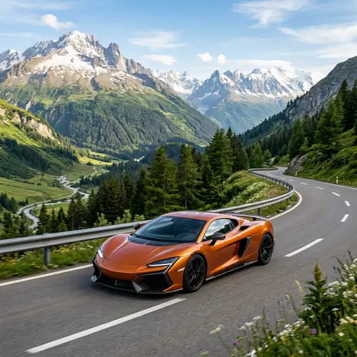 Stunning Super Car in Nature's Embrace