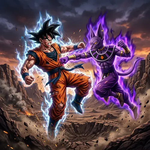 Intense Martial Artist Combat in Barren Wasteland