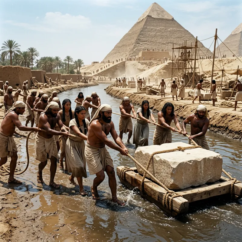 Ancient Egyptians: Transporting Stone Blocks with Water