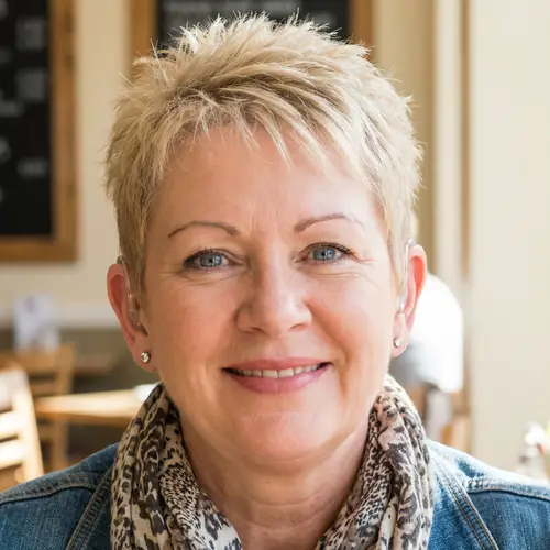 Profile of a Stylish Woman in Her Fifties