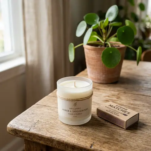 Premium Soy Candle in Frosted Glass Jar