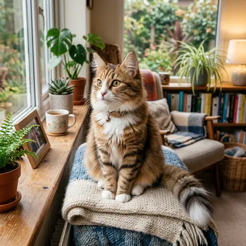 Detailed Display of Domestic House Cat