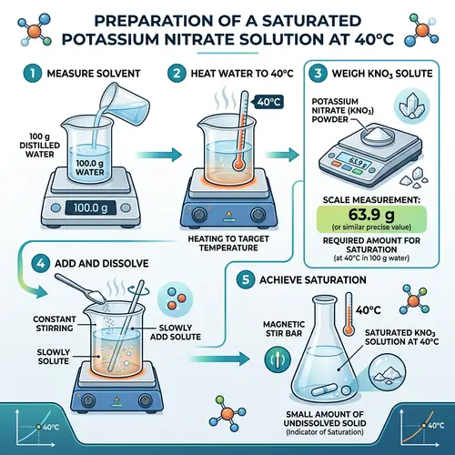 Prepare Saturated Potassium Nitrate Solution at 40°C