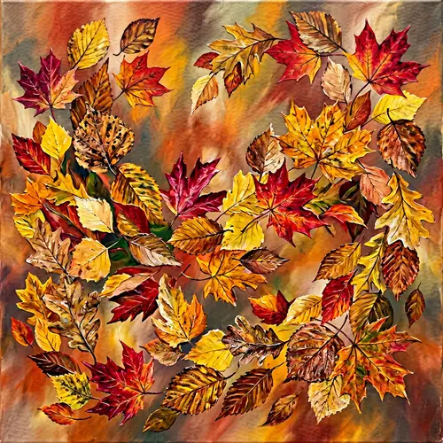 Vivid Autumn Leaves | Abstract Arrangement