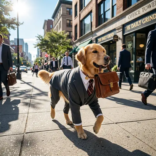 Dog in a Suit: Your Canine Commute Companion