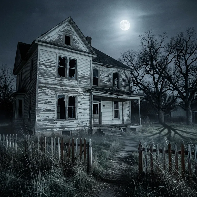 Terrifying Haunted House in the Night