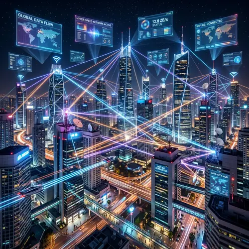Futuristic Cityscape | High-Speed Wifi Technology
