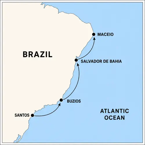 Explore Brazil’s Coastal Cruise Map