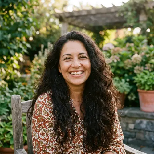 Portrait of a Kind Hispanic Woman with a Bright Smile