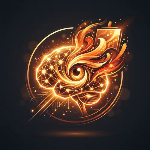 AI-Powered Image Generation Icon in Warm Tones